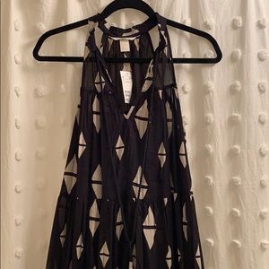 NWT H&M Triangle Print Maxi Dress, Size 4